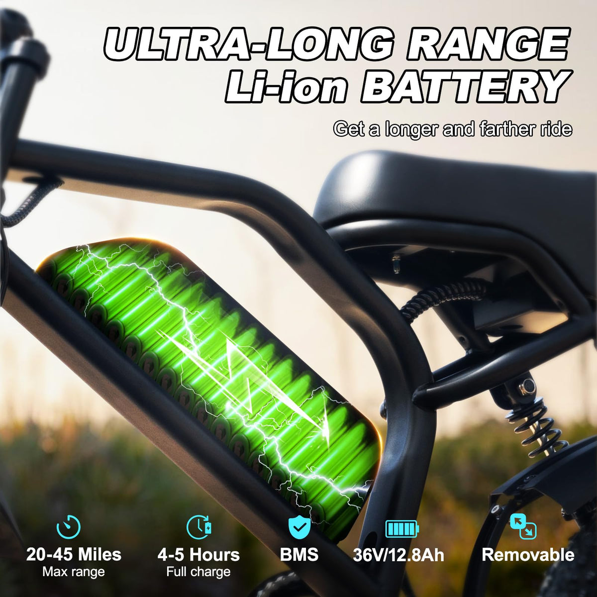 AVDLBIKE Electric Bike, 16'' Fat Tire eBike for Teens/Adults, 500W E-Bike with 36V/12.8Ah Removable Battery