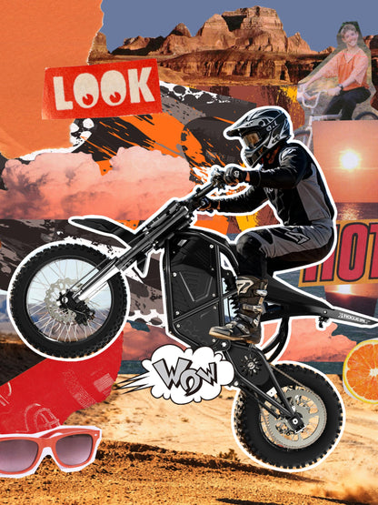 ESKUTE Electric Dirt Bike for Teens Adults, Mid-Drive Motor 3500W Peak, Electric Motorcycle 48V23Ah Battery