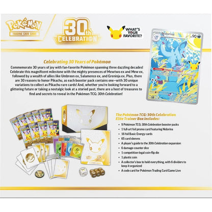 Pokémon TCG 30th Anniversary Celebrations Elite Trainer Box – Pack of 10