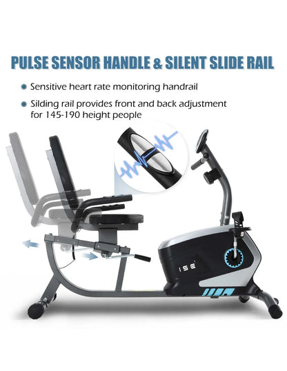 Recumbent Magnetic Exercise Bike – 8kg Flywheel