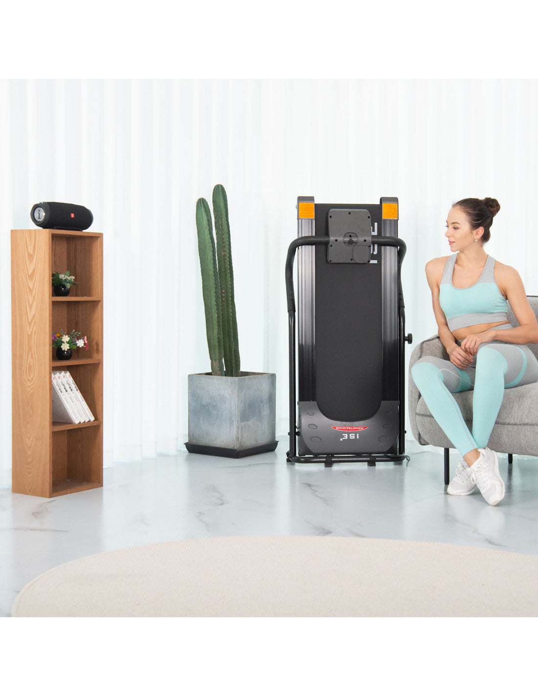 Automatic Foldable Treadmill with Incline and Heart Monitor
